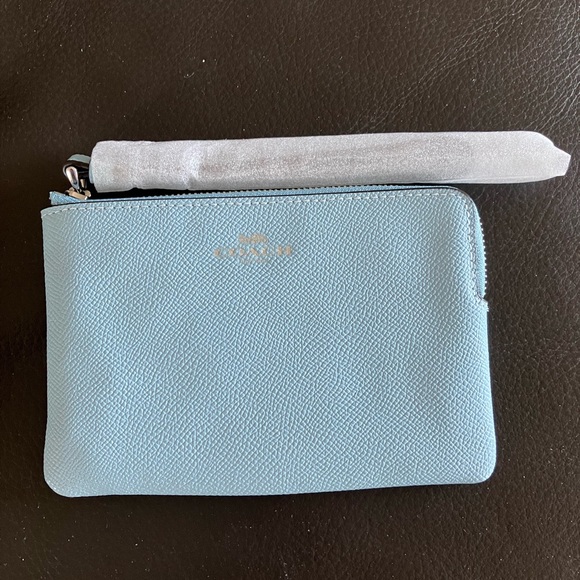 Coach Powder Blue Wristlet - Picture 2 of 4